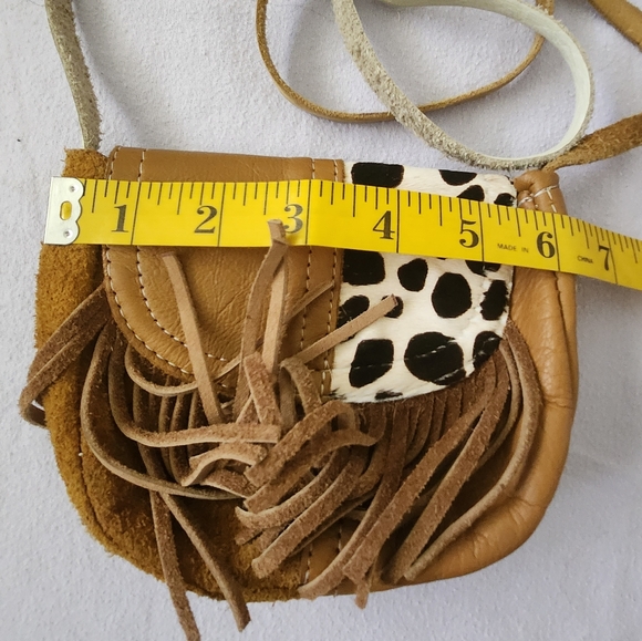Suede/Leather Small Bag/Wallet with Hair on Cowhide - Picture 14 of 16